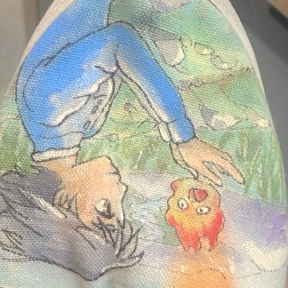 Howls Moving Castle Hand painted shoes size 8